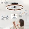 71gVn1qkbL._AC_SL1500_.jpg windphoto 20'' Modern Low Profile Ceiling Fans with Lights and Remote, Walnut | 3000-6000K Dimmable LED, 6 Wind Speeds, Quiet Reversible DC Motor, Small Flush Mount Fandelier for Bedroom, Living Room