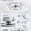 windphoto 24" Low Profile Ceiling Fans with Lights, Remote/APP Control, Grey | Wider Airflow, Stepless Dimmable LED, Quiet Reversible DC Motor, 6 Speeds, 3CCT, Timer, Bedroom, Living Room, Kitchen