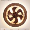 windphoto 23" Caged Low Profile Enclosed Ceiling Fan Light with Remote | Flush Mount, Bladeless Enclosed Fandelier, 6 Speed, Quiet Reversible DC, Rustic, Victorian, Rustic, Bedroom, Kitchen