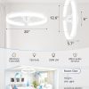 71hzo2AG0WL._AC_SL1500_.jpg windphoto 2 Pack 20" Ceiling Fans with Lights, Fandelier for Bedroom | Flush Mount Fan Light, Stepless Dimmable, App/Remote Control, 3 CCT Led, 6 Speeds, Quiet Reversible DC Motor, White