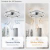 windphoto 24'' Modern Low Profile Ceiling Fans with Lights and Remote, Gray | 3000-6000K Dimmable LED, 6 Wind Speeds, Quiet Reversible DC Motor, Small Flush Mount Fandelier for Bedroom, Living Room