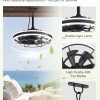 windphoto 20" Outdoor Ceiling Fans with Light, IP65 Waterproof Gazebo Fan