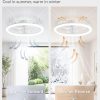 71ixrh539L._AC_SL1500_.jpg windphoto 23" Ceiling Fans with Lights and Remote for Bedroom, White | Low Profile Fan Light, 3000K-6000K Stepless Dimmable Fandelier, 6 Speed, Reversible DC Motor, APP & Remote Control, Low Noice