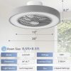 71j-bY9pVxL._AC_SL1500_.jpg windphoto 20 Inch Low Profile Bladeless LED Ceiling Fan Light, Grey RGB | Flush Mount, Modern, 6 Speed Adjustable, 3000-6000K Dimmable, 3000LM, Indoor Bedroom Living Room, Remote/APP Control