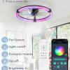 71jsPiL4-uL._AC_SL1500_.jpg windphoto Ceiling Fan with Light,23inch Low Profile Fandelier with Remote RGB | RGB,6 Speeds, Reversible DC Motor, Dimmable Flush Mount Fan Light, Modern fans for Bedroom