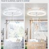 71jvU38S5FL._AC_SL1500_.jpg Ceiling Fans with Lights 23 Inch Low Profile Fandelier with Remote White | 6 Speeds, Reversible, Dimmable Flush Mount Fan Light, Modern Ceiling Fan with Lights for Bedroom Bladeless