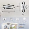 windphoto 2-Pack 24" Ceiling Fans with Lights, APP & Remote, Black | Low Profile, Flush Mount, Fandelier, 3000K-6000K, Dimmable LED, for Bedroom