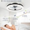 71kEppq6uXL._AC_SL1500_.jpg windphoto 20 Inch Low Profile Ceiling Fans with Lights and Remote, Dimmable Modern Fan Light(3000K-6000K), 6 Speed, Reversible, APP & Remote Control, Flush Mount Ceiling Fan for Bedroom, Black