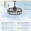71kiCoPwgaL._AC_SL1500_.jpg windphoto 22" Outdoor Ceiling Fan No Light for Patios, Wet Rated Gazebo Fan | Outdoor Fan with Hanging Hook, Plug in, Remote Control,Caged, 6 Speeds, 4Timer, for Porch, Pergola, Canopy