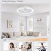 71kjzKLCAL._AC_SL1500_.jpg windphoto 20" Low Profile Bladeless Ceiling Fan with RGB, Remote&APP, White | Flush Mount, 6 Speed Adjustable, 3000-6000K Dimmable LED, Modern Enclosed Fandelier with Timming, Bedroom, Kids Room