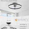 71ldDJ8HTL._AC_SL1500_.jpg windphoto Ceiling Fans with Lights and Remote, 20'' Low Profile Ceiling Fan with Light, 3000-6000K Dimmable Fandelier Ceiling Fans, Modern Flush Mount Fan Light for Bedroom with 6 Wind Speeds- Black | 3000-6000K Dimmable LED, 6 Wind Speeds, Quiet Reversible DC Motor, Small Flush Mount Fandelier for Bedroom, Living Room