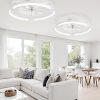 71lgFqDG29L._AC_SL1500_.jpg windphoto 2 Pack 20" Low Profile Ceiling Fans with Lights and Remote | Flush Mount, Stepless Dimmable Fandelier, 6 Speeds, 3 CCT, Quiet Reversible DC Motor, 2H Timer, Bedroom, Living Room, White