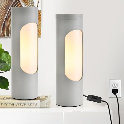 71m7ZNHvhL._AC_SL1500_.jpg windphoto Sliver Kosher Shabbos Table Lamp, T10 Bulb Included, 2 Pack | Shabbat Light, Nightlight Function, 400LM Brightness, 4W Eqv 40W, Warm Light, Living Room, Bedroom, Home Decor