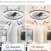71mWD8Mt1pL._AC_SL1500_.jpg windphoto 23" Low Profile Ceiling Fans with Lights, APP & Remote, Brown | Flush Mount, Dimmable LED, Quiet DC Motor, Reversible, 6 Speeds, Fandelier, for Bedroom