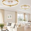 windphoto 2-Pack 20" Ceiling Fans with Lights, APP & Remote, Gold | Low Profile, Flush Mount, Fandelier, 3000K-6000K, Dimmable LED, for Bedroom