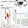 71nKKBEYhwL._AC_SL1500_.jpg windphoto 22" Ceiling Fans with Lights and Remote, Fandelier Black | 3CCT, 6 Speeds, Dimmable Low Profile, Flush Mount Ceiling Fan, Timer, Reversible, Memory, Bedroom, Living Room, Kitchen