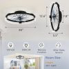 71nxmUlTDjL._AC_SL1500_.jpg windphoto 20 Inch Low Profile Ceiling Fans with Lights and Remote, Fandelier Ceiling Fan Flush Mount, 3000K-6000K Dimmable LED Fan Light, Black Modern Ceiling Fans with Lights for Bedroom | Flush Mount, Fandelier, 3000K-6000K, Dimmable LED, for Bedroom