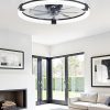 71o1YdStGL._AC_SL1500_.jpg Ceiling Fans with Lights 23 Inch Low Profile Fandelier with Remote Black | 6 Speeds, Reversible, Dimmable Flush Mount Fan Light, Modern Ceiling Fan with Lights for Bedroom Bladeless