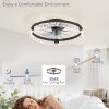 71o7GnK7fXL._AC_SL1500_.jpg windphoto 20 Inch Low Profile Ceiling Fans with Lights and Remote, Fandelier Ceiling Fan Flush Mount, 3000K-6000K Dimmable LED Fan Light, Brown Modern Ceiling Fans with Lights for Bedroom | Flush Mount, Fandelier, 3000K-6000K, Dimmable LED, for Bedroom