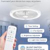 71oEcuqKhCL._AC_SL1500_.jpg windphoto 20" Low Profile Bladeless Ceiling Fan with RGB, Remote&APP, White | Flush Mount, 6 Speed Adjustable, 3000-6000K Dimmable LED, Modern Enclosed Fandelier with Timming, Bedroom, Kids Room