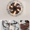 71ou76oK8DL._AC_SL1500_.jpg windphoto 23" Caged Farmhouse Ceiling Fans with Lights and Remote/App, Black | Flush Mount Bladeless Low Profile, Fandalier Large Rustic, Industrial Enclosed, Quiet & Powerful for Bedroom, Kitchen, Indoor