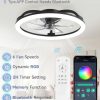 71pbgJ91t-L._AC_SL1500_.jpg windphoto 23" Ceiling Fans with Lights and Remote for Bedroom, Black | RGB Low Profile Fan Light, 3000K-6000K Stepless Dimmable, 6 Speed, Reversible DC Motor, APP & Remote Control, Low Noice