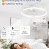 71pgpu-TrvL._AC_SL1500_.jpg 2 Pack 20'' Low Profile Ceiling Fan with Light, 3000-6000K Dimmable Fandelier LED Fan Light, 6 Wind Speeds, Modern Flush Mount Ceiling Fan for Bedroom