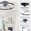 71phf5B0UrL._AC_SL1500_.jpg windphoto 24'' Modern Low Profile Ceiling Fans with Lights and Remote, Black | 3000-6000K Dimmable LED, 6 Wind Speeds, Quiet Reversible DC Motor, Small Flush Mount Fandelier for Bedroom, Living Room