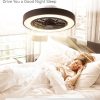 71pvIARRyML._AC_SL1500_.jpg windphoto 20 Inch Low Profile Bladeless Enclosed LED Ceiling Fan Light, Black | Flush Mount, Modern, 6 Speed Adjustable, 3000-6000K Dimmable, 3000LM, Indoor Bedroom Living Room, Remote/APP Control