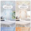 71pz1ZMgWHL._AC_SL1500_.jpg windphoto 22 Inch Low Profile Bladeless LED Ceiling Fan Light, White RGB | Flush Mount, Modern, 6 Speed Adjustable, 3000-6000K Dimmable, 3000LM, Indoor Bedroom Living Room, Remote/APP Control