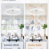 71qITFJlTiL._AC_SL1500_.jpg windphoto 2 Pack 20" Low Profile Ceiling Fans with Lights and Remote | Flush Mount, Stepless Dimmable Fandelier, 6 Speeds, 3 CCT, Quiet Reversible DC Motor, 2H Timer, Bedroom, Living Room, White