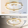 71qzA32IkQL._AC_SL1500_.jpg windphoto 20" Ceiling Fans with Lights and Remote, Low Profile Led Fan Light | Flush Mount, Stepless Dimmable Fandelier, 6 Speeds, 3 CCT, Quiet Reversible DC Motor, 2H Timer, Bedroom, Living Room, Gold
