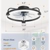 71qzVa2MERL._AC_SL1500_.jpg 2 Pack 20'' Low Profile Ceiling Fan with Light, 3000-6000K Dimmable Fandelier LED Fan Light, 6 Wind Speeds, Modern Flush Mount Ceiling Fan for Bedroom