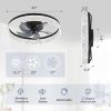 71rTQVL9EnL._AC_SL1500_.jpg windphoto 22" Ceiling Fans with Lights and Remote, Fandelier Black | 3CCT, 6 Speeds, Dimmable Low Profile, Flush Mount Ceiling Fan, Timer, Reversible, Memory, Bedroom, Living Room, Kitchen