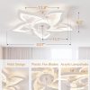 71sIenVHhPL._AC_SL1500_.jpg windphoto Flower Fandalier Ceiling Fan with Light, Modern Low Profile Small | 27 Inch Flush Mount, 3000-6000K Dimmable LED, Remote&App Control, Quiet DC Motor, for Bedroom, Living Room, Indoor, Black