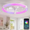 71sfxeuNTbL._AC_SL1500_.jpg windphoto Ceiling Fan with Light,20inch Low Profile Fandelier with Remote RGB | RGB,6 Speeds, Reversible DC Motor, Dimmable Flush Mount Fan Light, Modern fans for Bedroom