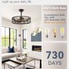 71sg5li0rML._AC_SL1500_.jpg windphoto 22 inch Caged Fandelier Ceiling Fan Light with Remote, Black Gold | 6 Speed Adjustable,Timing, Quiet & Powerful DC, Large, Farmhouse, Industrial, Enclosed, Bladeless, Bedroom, Kitchen, Downrod