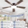 71sscuFo6ML._AC_SL1500_.jpg windphoto 60 Inch Flush Mount Ceiling Fans with Lights, Remote & APP Control | 3CCT,Stepless Dimmable,Memory Function,Timer,6-speed,Reversible Blade, Quiet DC Motor, Damp-Rated, Living Room, Covered Patio