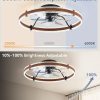 71sxTnsTfXL._AC_SL1500_.jpg windphoto 24'' Modern Low Profile Ceiling Fans with Lights and Remote, Walnut | 3000-6000K Dimmable LED, 6 Wind Speeds, Quiet Reversible DC Motor, Small Flush Mount Fandelier for Bedroom, Living Room