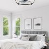 windphoto 30" Low Profile Ceiling Fans with Lights, Remote/APP Control, Black | Wider Airflow, Stepless Dimmable LED, Quiet Reversible DC Motor, 6 Speeds, 3CCT, Timer, Bedroom, Living Room, Kitchen