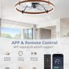 71tXengz6KL._AC_SL1500_.jpg windphoto 24'' Modern Low Profile Ceiling Fans with Lights and Remote, Walnut | 3000-6000K Dimmable LED, 6 Wind Speeds, Quiet Reversible DC Motor, Small Flush Mount Fandelier for Bedroom, Living Room