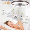 windphoto 20" Ceiling Fans with Lights, Low Profile Fandelier for Bedroom | Flush Mount Fan Light, Stepless Dimmable, App/Remote Control, 3 CCT Led, 6 Speeds, Quiet Reversible DC Motor, Brown