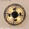 71uAKmlRbL._AC_SL1500_.jpg windphoto 20 Inch Caged Flush Mount Ceiling Fans with Lights, Black Gold | Low Profile, Farmhouse, Bladeless Enclosed Fandelier, Small, 6 Speed, Quiet Reversible DC, Bedroom, Kitchen, Living Room,