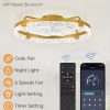 windphoto 2-Pack 24" Ceiling Fans with Lights, APP & Remote, Gold | Low Profile, Flush Mount, Fandelier, 3000K-6000K, Dimmable LED, for Bedroom
