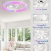 71uSs5jUr4L._AC_SL1500_.jpg windphoto Ceiling Fan with Light,20inch Low Profile Fandelier with Remote RGB | RGB,6 Speeds, Reversible DC Motor, Dimmable Flush Mount Fan Light, Modern fans for Bedroom