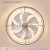 71udx1-bPSL._AC_SL1500_.jpg windphoto 22 inch Caged Bladeless Ceiling Fan Light with Remote, White Gold | 6 Speed Adjustable,Timing, Quiet & Powerful DC, Small, Farmhouse, Industrial, Enclosed, Bladeless, Bedroom, Kitchen, Downrod