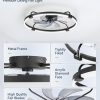 windphoto 30" Low Profile Ceiling Fans with Lights, Remote/APP Control, Black | Wider Airflow, Stepless Dimmable LED, Quiet Reversible DC Motor, 6 Speeds, 3CCT, Timer, Bedroom, Living Room, Kitchen