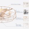 71uvqflVeRL._AC_SL1500_.jpg windphoto 23" Caged Farmhouse Ceiling Fans with Lights and Remote/App, White | Flush Mount Bladeless Low Profile, Fandalier Large Rustic, Industrial Enclosed, Quiet & Powerful for Bedroom, Kitchen, Indoor