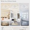 71uzcuktZeL._AC_SL1500_.jpg windphoto 16.5" Black Caged Ceiling Fan and 20" White Low Profile CCT Dimmable LED Ceiling Fan with Light & Remote, 6 Speed, Timing for Outdoor and Bedroom, Kitchen