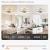 71vBBHYadyL._AC_SL1500_.jpg windphoto 19.7" Ceiling Fans with Lights, Low Profile Fandelier for Bedroom | Flush Mount Fan Light, Stepless Dimmable, App/Remote Control, 3 CCT Led, 6 Speeds, Quiet Reversible DC Motor, Gold